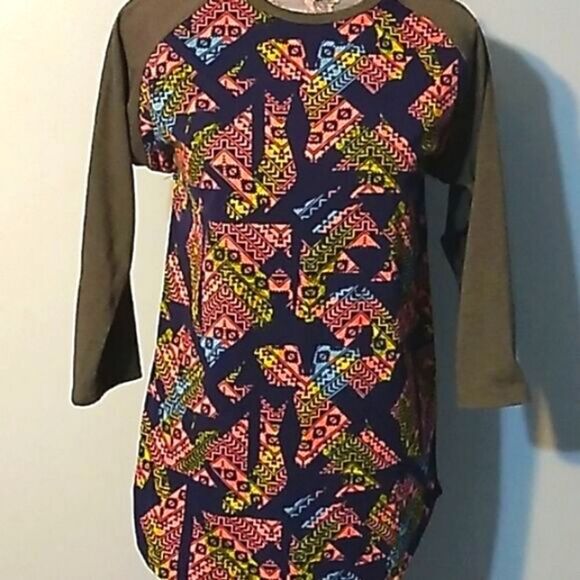 Lularoe Aztec Randy Raglan T - Picture 2 of 10